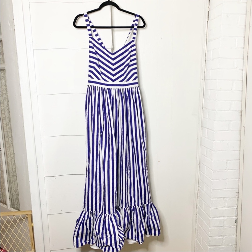 NWOT J. Crew Striped Maxi Dress
